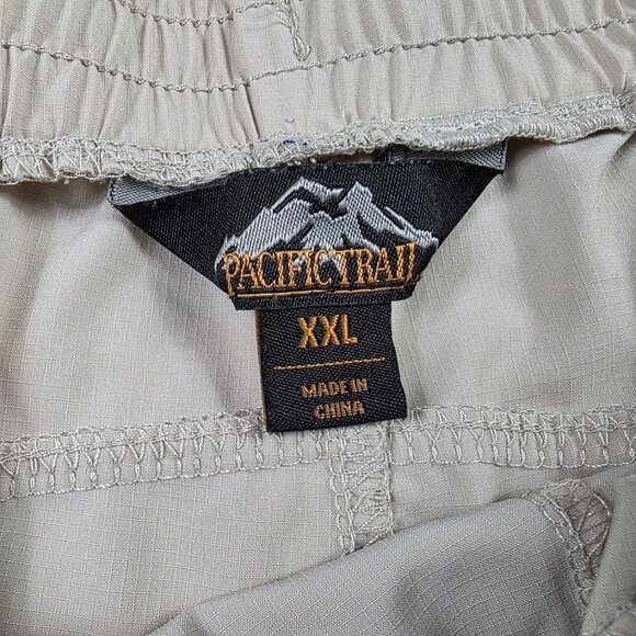 Pacific Trail Mens 2XL Beige Shorts Lightweight Elastic Waist Drawstring Hiking - Picture 3 of 9